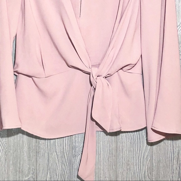 By Together NEW | tie waist bell sleeve blouse - Picture 5 of 8